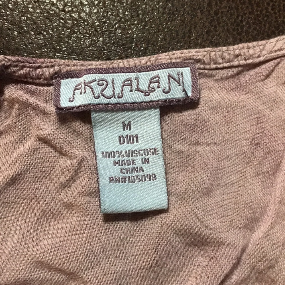 Akualani Mauve Sleeveless Studded Drop Waist Mini Dress Size M - Picture 7 of 8